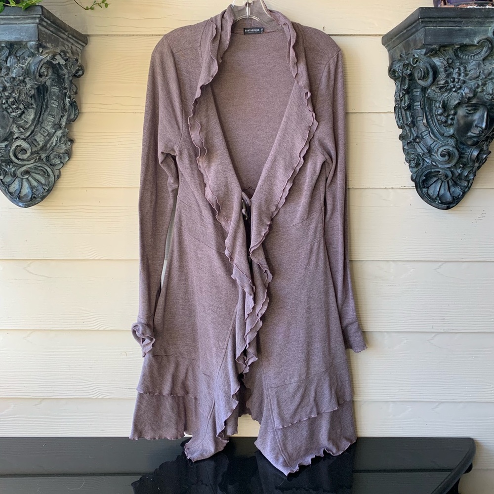 Earthbound Lilac cardigan